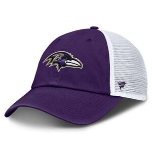 Men's Baltimore Ravens Fanatics Purple/White Trucker Adjustable Hat